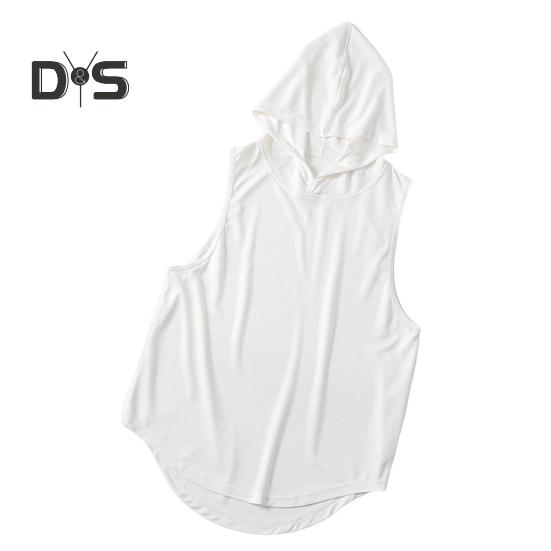 Мужской спортивный жилет, тонкий, свободный, с капюшоном, быстросохнущий, однотонный, легкий, эластичный, для баскетбола, бега, спортзала, тренировок