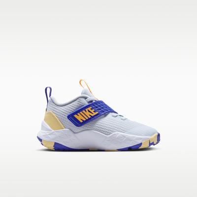 Kids' Sneakers Nike Team Hustle D 12 Football Grey Lapis Laser Orange (PS)