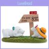 Cartoon Resin Garden Sign With Dog And Rabbit Design For Gardening Gifts