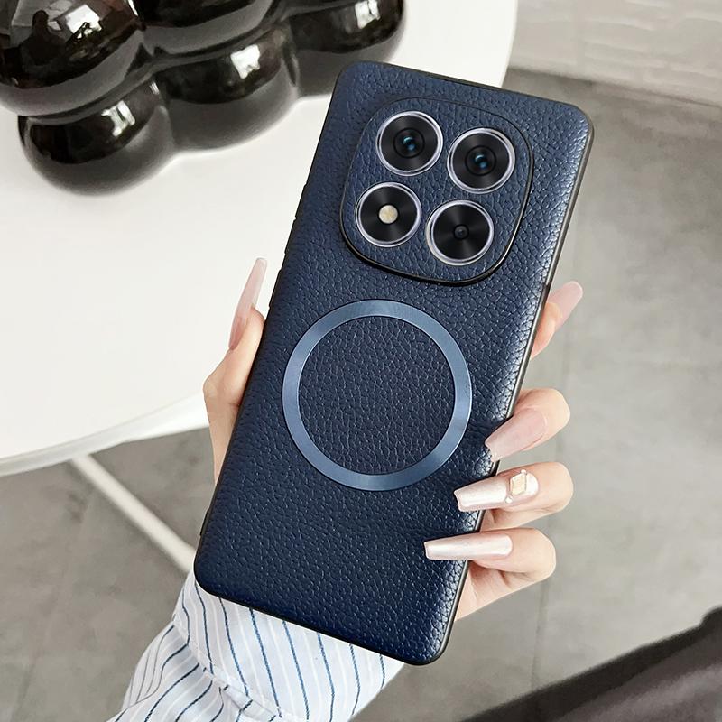 Для Xiaomi Redmi Note 14 Pro Plus чехол Роскошный PU Магнитный беспроводной зарядный защитный чехол для Redmi Note 14 14pro Shell