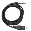 USB Microphone Cable USB Male To XLR Female Mic Link Converter Cable for Microphones Recording 9.8ft