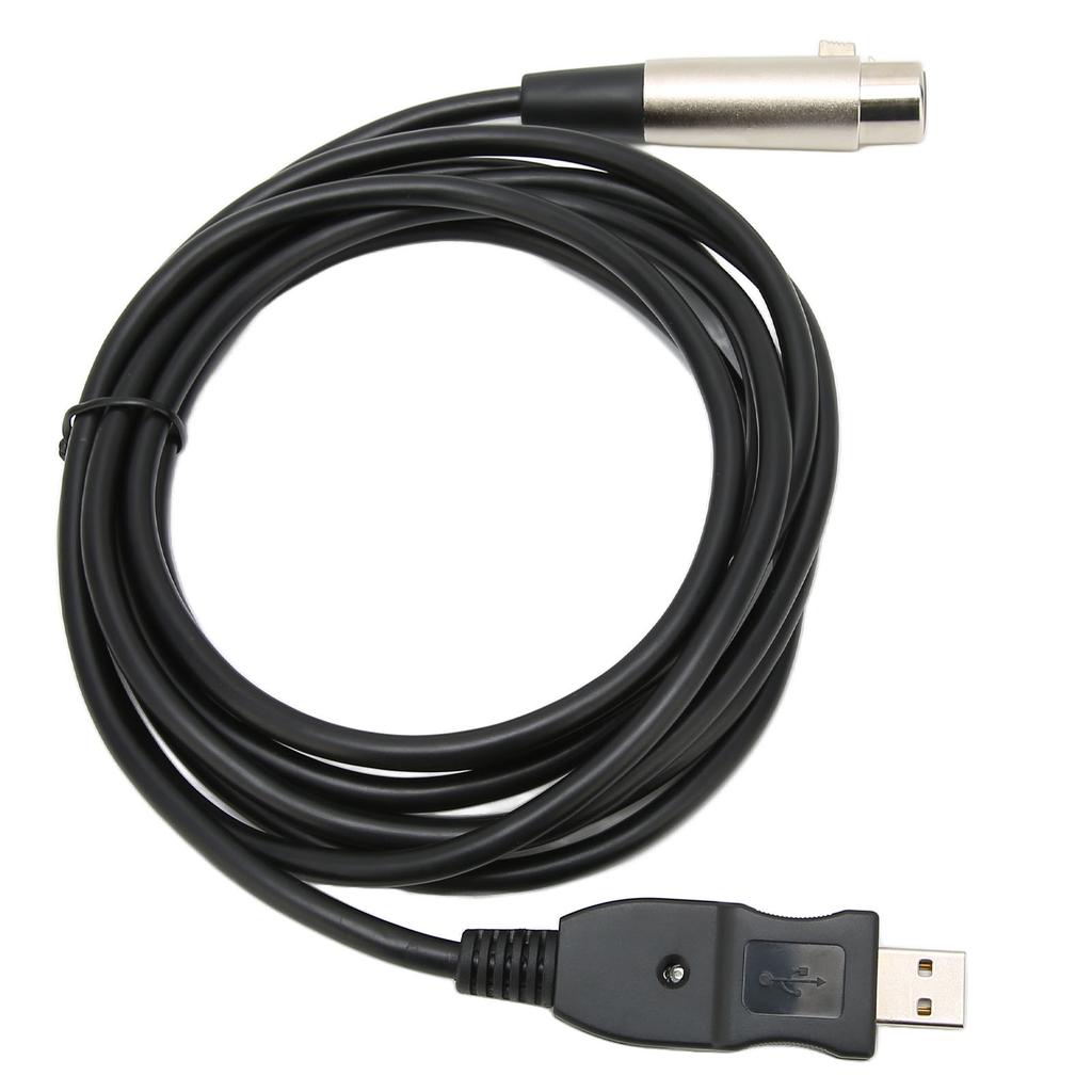USB Microphone Cable USB Male To XLR Female Mic Link Converter Cable for Microphones Recording 9.8ft