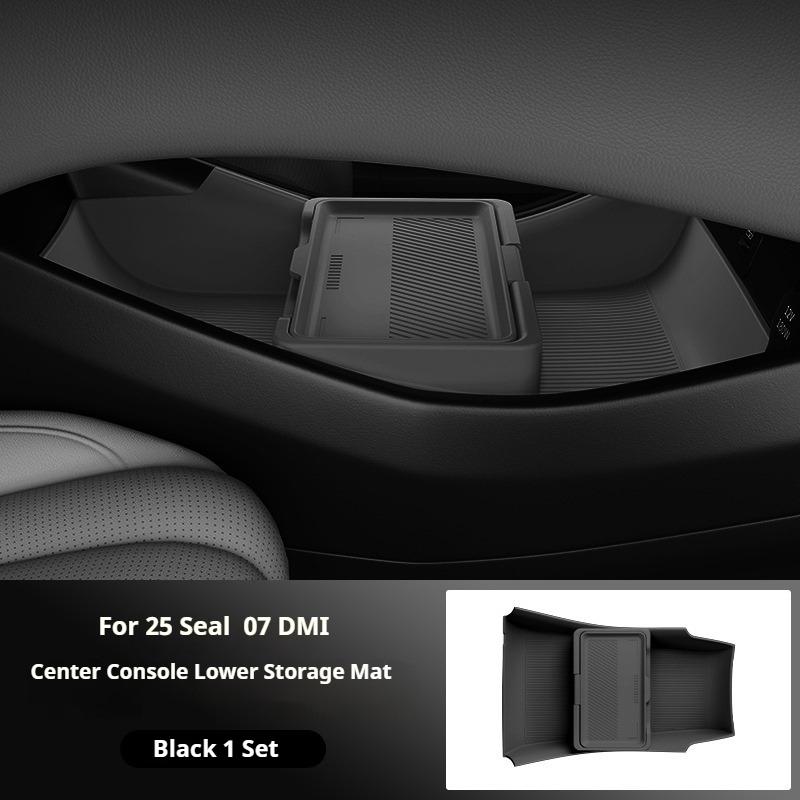 For BYD 25 Seal 07 DMI Car Central Control Lower Storage Box Silicone Storage Box Anti-Slip Waterproof Interior Modify Accessory