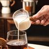 Стеклянная чашка для эспрессо с деревянной ручкой и мерным стаканом для экстракции, маркированный молочник, половник для соуса в западном стиле