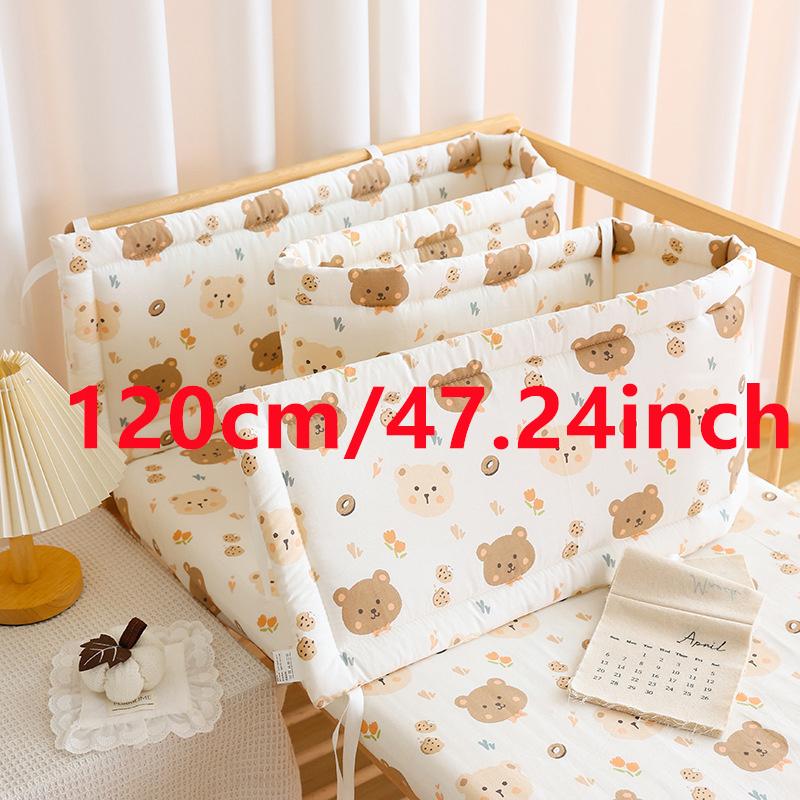 2025 Baby Crib Fence Soft Cotton Bag Anti-collision Strip Children's One-piece Bed Fence Spliced Bed Protection Cloth Baby Fence