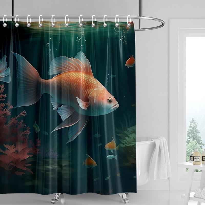 Водонепроницаемая шторка для душа на тему морской жизни, перегородка для ванны и ванной комнаты, декоративная шторка для душа для ванной комнаты 180x 180см