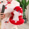 With Hand Snake Plush Doll Toy Flower Lucky Snake Plushies Doll  New Year Gifts