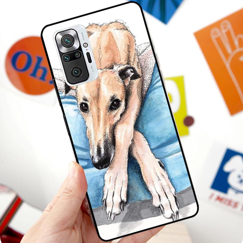 Чехол с борзыми для Xiaomi Redmi Note 12 Pro 11 8 9 10 Pro 9S 10S 11S 12S Redmi 12C 10C 9C 10A