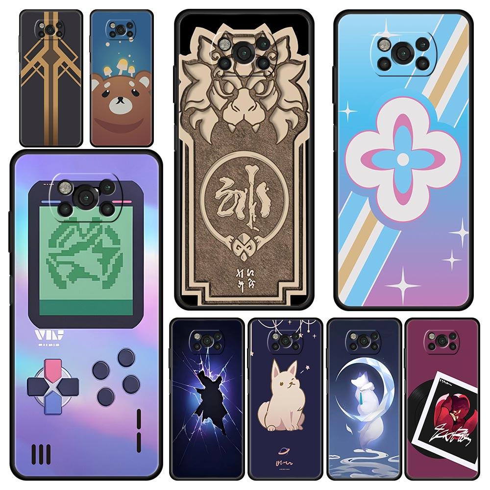 Чехол для телефона для Xiaomi Poco X6 X5 X4 Pro 5G X3 NFC F5 F4 M5 M4 M3 F3 GT C51 C50 C55 Черный чехол Honkai Star Rail Игра Тот же стиль
