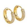 Golden Tungsten Electroplated Circular Exaggerated Plain Hoop Earrings Beach Vacation Women Lightweight Luxury Niche High-End