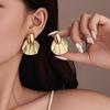 Punk Alloy Irregular Geometric Stud Earrings For Women Simple Gold Silver Color Earrings Fashion Party Jewelry