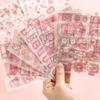 Sticker Frosted Sticker Diary Stickers Anime Stickers Pink Flash Point Sticker Decorative Sticker