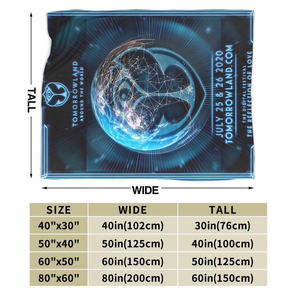 Tomorrowlands Music Festival Flannel Blankets Warm Throw Blanket for Living Room Decorative Fashion Bedspread Sofa Bed Cover
