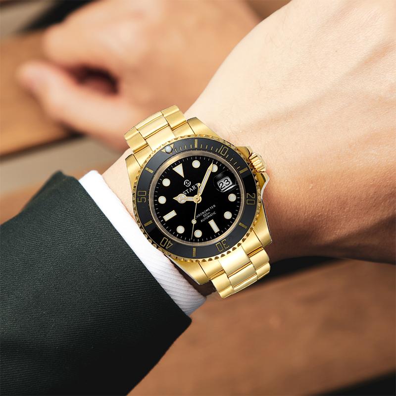 Start Мужские часы для дайвинга, официальные аутентичные металлические мужские часы, светящиеся водонепроницаемые автоматические механические часы с функцией даты