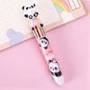 1 Piece Lytwtw's Cute Ballpoint Pen Press Cartoon Panda Multicolor 10 In 1 Colors Stationery School Office Supply Creative Kids