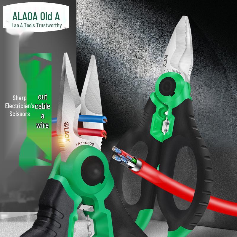 Многофункциональные электрикские ножницы из нержавеющей стали - Инструмент для резки проволоки, воздуховодов, кабелей и обжима