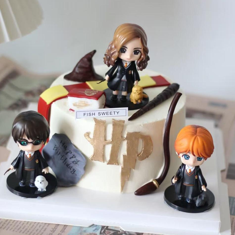 Harry Figure Set 10PCS 7cm Potter Q Version PVC Collectible Model Magic Character Desktop Decoration Durable Gift for Fans