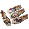 Men Canvas Shoes Breathable Men's Casual Shoes Slip-On Hemp Shoes Graffiti Espadrilles Women Footwear Flats