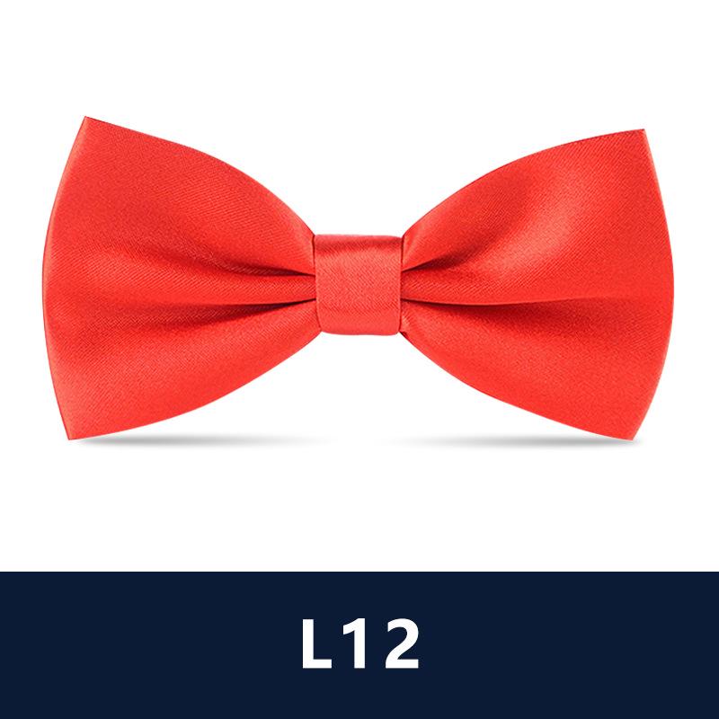 Men's Burgundy & Black Bow Tie for Weddings - British Korean Style