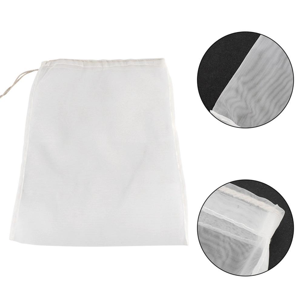2pcs 100 Mesh Mesh Filter Bag Nylon Straining Bag Reusable Wine Filter Bag Cider Making