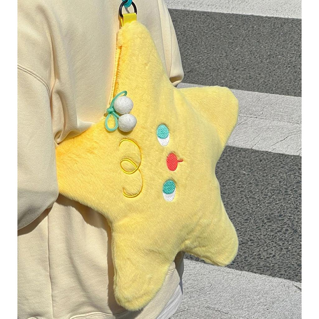 Симпатичные женские плюшевые сумки через плечо в форме звезды, модные повседневные женские сумки через плечо с мультяшными героями