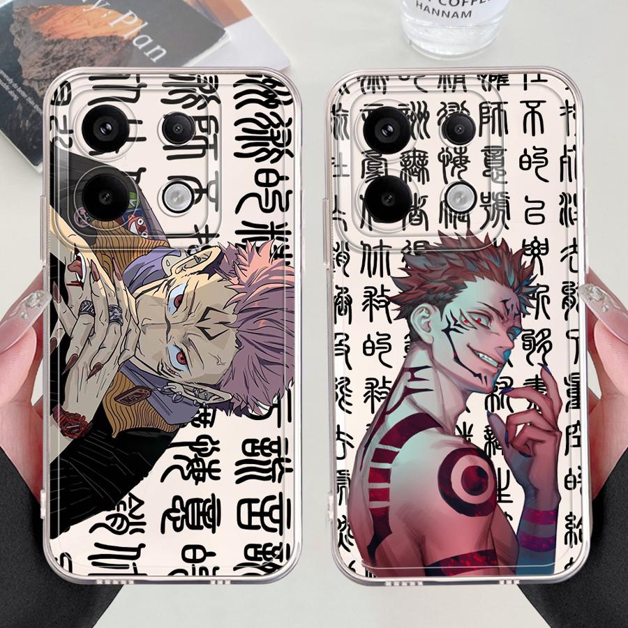 Чехол-книжка J-Jujutsus K-Kaisens для Xiaomi Redmi Note 14 Pro Plus 12 9 10 10S Note 13 11S 12S 14C 13C A4 11 Мягкая накладка на телефон