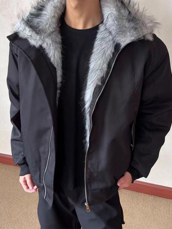 Стеганая хлопковая куртка American Wolf King с меховым воротником - Зимняя коллекция 2025