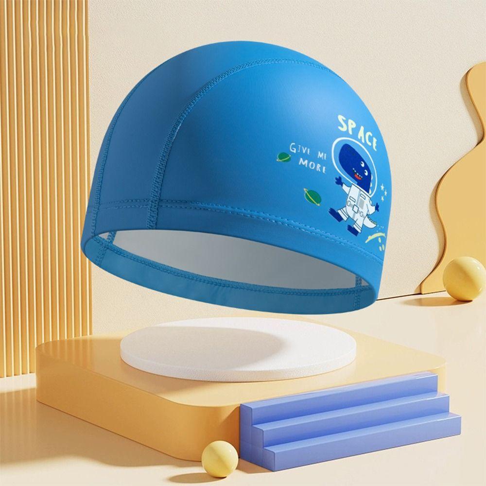 Детские шапочки для плавания из полиуретановой ткани, эластичные шапочки для плавания, дайвинга, шапочки для мальчиков и девочек