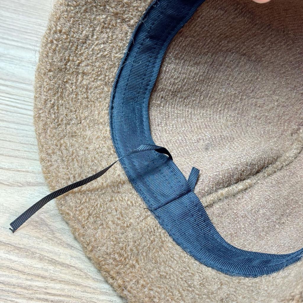 Lamb Wool Bucket Hat Women's Autumn and Winter Thickened Warm Basin Hat Solid Color Wool Bucket Hat