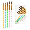 Nail Art Brushes 5 Sets Acrylic Imitation Mink Crystal Pens, Nail Art Tools