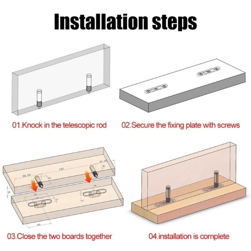 5 комплектов Невидимая мебель Невидимые соединители Скрытый монтаж Крепления для полок