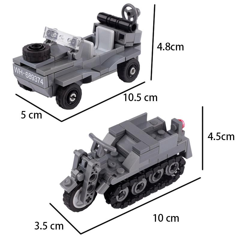 MOC Toys Модели Техники Танков WW1 WW2 Строительные Блоки Немецкий Американский Солдат Панцеры Противотанковое Орудие Мини Кирпичики Армейские Игрушки Детские