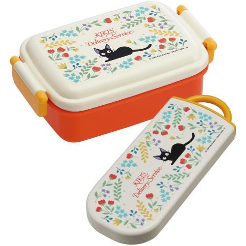 Skater Children's Bento Box, 1 Tier, 450ml, Fluffy Dome Shape, Antibacterial, Kids Lunch, Made In Japan, Ghibli Kiki's Delivery Service, Jiji Botanica