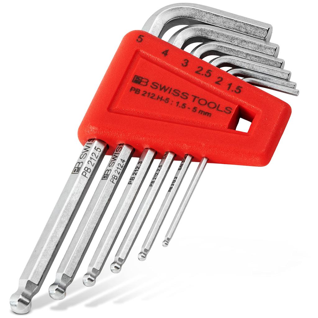 PB Swiss Tools Ball Head Hex Wrench Set 212H-5CN