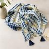 Sarong Blue Tie Dye Block Print
