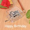Transparent Mini Hand Cranking Music Box Acrylic Craft Acrylic Creative Crafts Ornaments  Children