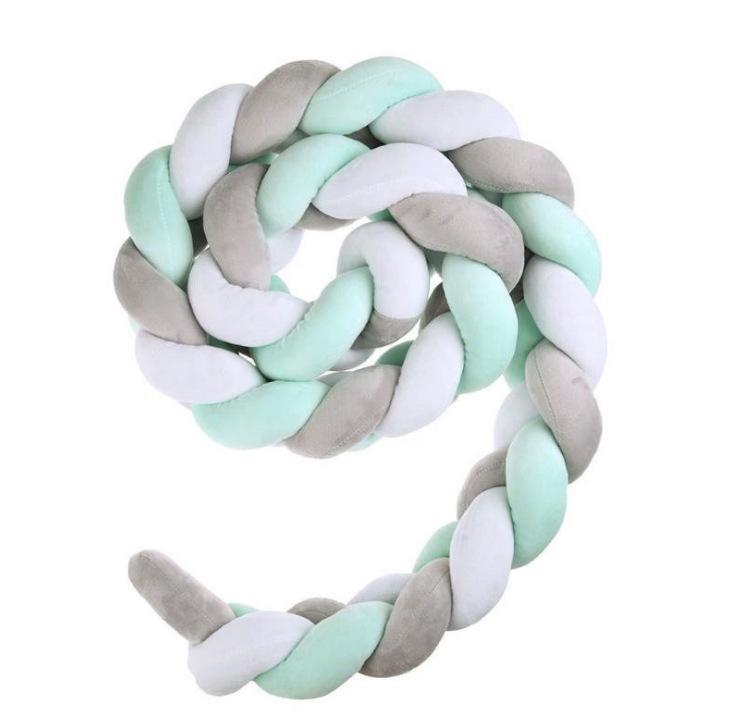 Скандинавская датская вязаная подушка-шар с узлом - Плетеный декор для детской комнаты и бортик для кровати