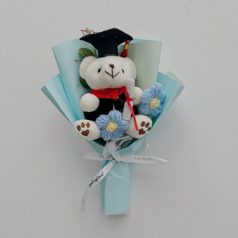 Мини букет цветов Dr Bear Искусственные цветы Подарок на День матери Цветы Ручная вязка Цветок Для выпускного Декор на день рождения