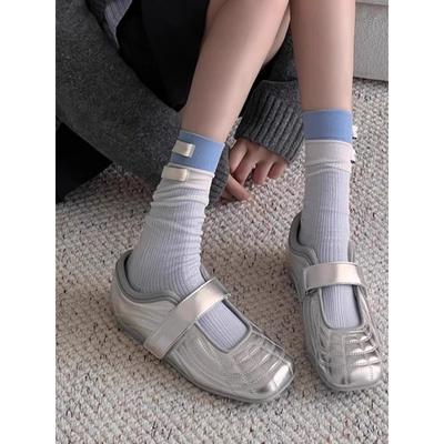 Модная обувь Мэри Джейн Женская Высококачественная Кожа 2025 Новые Туфли-балетки с пряжкой для женщин Круглый носок Плоская Коровья кожа Женские Одинарные туфли