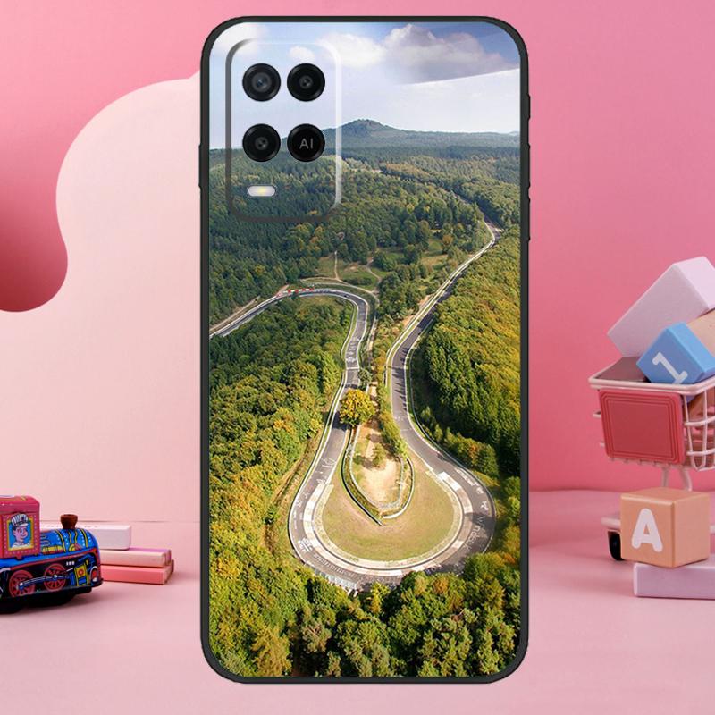 Green Hell Nurburgring Case For Oppo A18 A38 A58 A78 A98 A74 A54 A94 A80 A60 A40 A96 A76 A16 A15 A17 A57 A77 A5 Pro