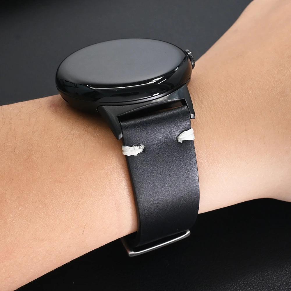 Кожаный ремешок для Google Pixel Watch 3 45 мм Мужской браслет Замененные аксессуары Ремешок для Google Pixel Watch 3 2 1 41 мм Браслет