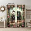 2 pcs, versatile polyester transparent curtains for home decoration Retro Carriage for use in bedrooms and living rooms