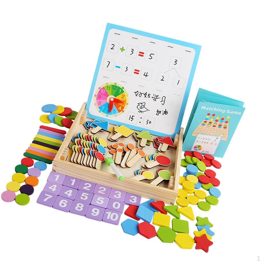 Math Learning Toys Counting Teaching Clocks Gifts Color Shape Sorting