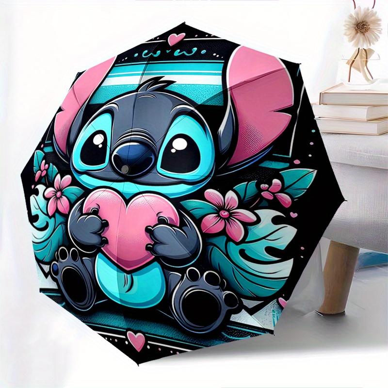 Складной зонт Stitch, тематика Сердце, лучший выбор для подарка, 8 спиц, повседневный, прочный, легкий и портативный дорожный зонт, su