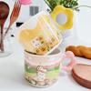 Cute Cartoon Rabbit Marker Flower Tulip Ceramic Cup Milk Cup Breakfast Cup Full Moon Souvenir