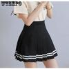 Женская мода плиссированная полуюбка Летняя молодежная студенческая стильная короткая юбка с высокой талией и нижними брюками Юбка трапециевидной формы