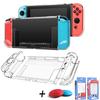 Dockable Clear Hard Case for Nintendo Switch 3In1 Protective Case Cover for Nintendo Switch & Joycon Controller with Grip Cover