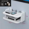2 Tier Floating Shelves Wifi Router Hanging Layer Multi Tap Outlet Set Top Box Holder Cable Bracket Wall Mount Storage Organizer