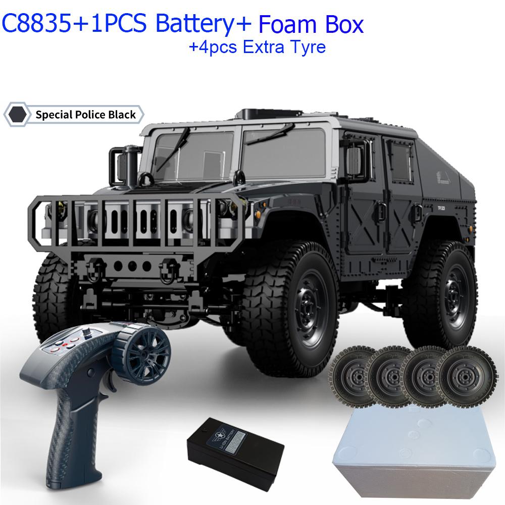 ABAH1 C8835 1:14 RC Car 2.4G Remote Control Car 4WD Off-road Climbing Simulation All-terrain RC Crawler Military Jeep JJRC RC Toys