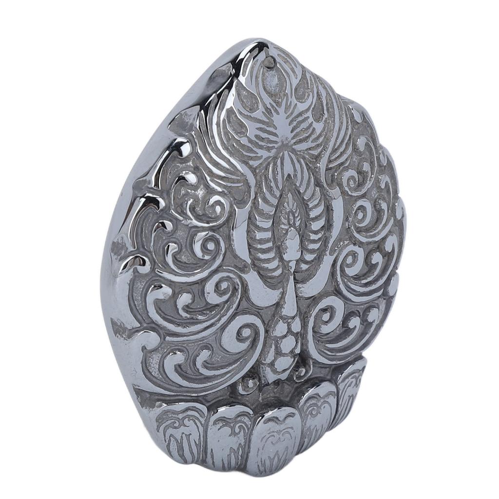Natural Terahertz Pendant Peacock Pattern Carved Energy Stone Hanging Ornament for Women Men